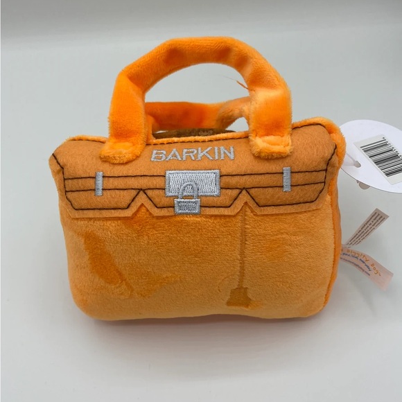 HAUTE DIGGITY DOG ORANGE BARKIN BAG DOG TOY NWT - Picture 1 of 9